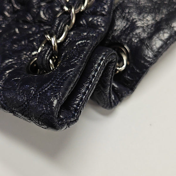 Quilted Calfskin Top Handle Bag Blue