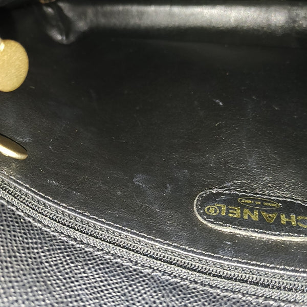 Grained Calfskin Tote Bag Black