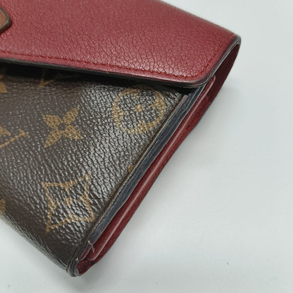 PALLAS Monogram Calfskin Red Wallet