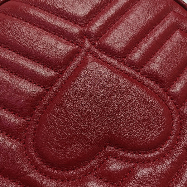 GG Marmont Mini Quilted Calfskin Red