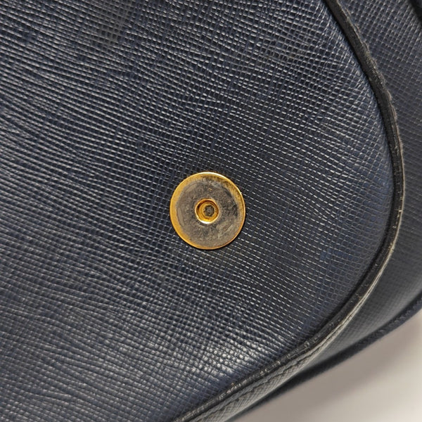 Saffiano Calfskin Shoulder Bag Blue
