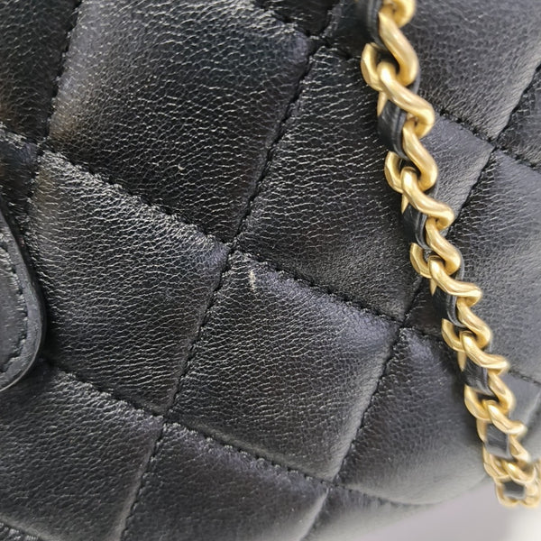 CHANEL 19 Small Quilted Lambskin Black
