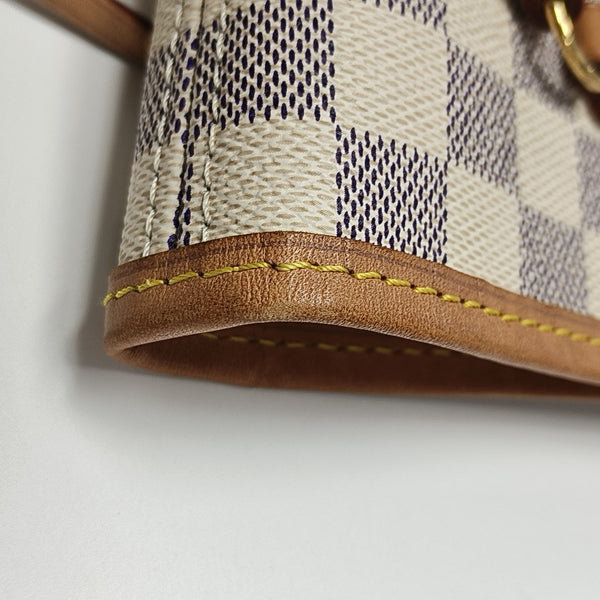 NEVERFULL MM Damier Azur Coated Canvas White