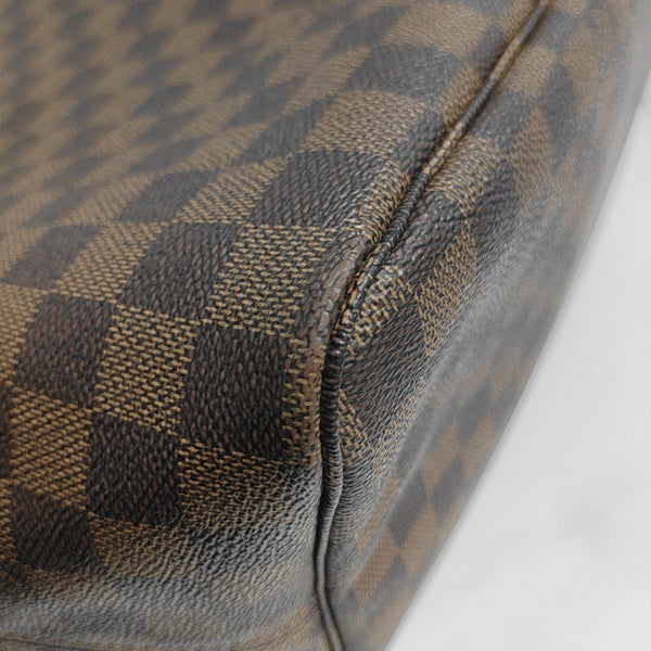 NEVERFULL GM Damier Ebene Coated Canvas Brown