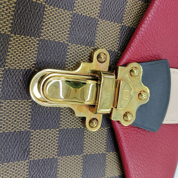 CLAPTON Damier Ebene Coated Canvas Brown