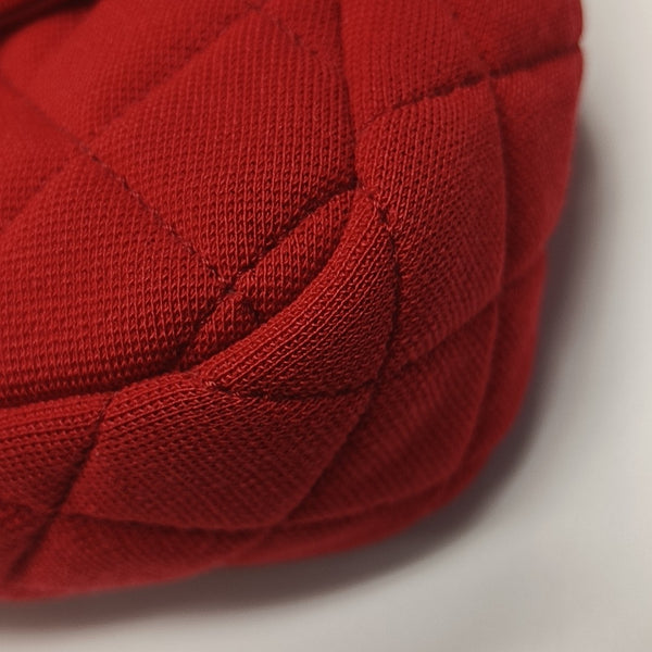 23C HOBO Small Quilted Fabric Red