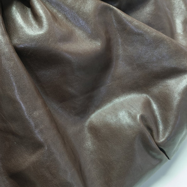 Calfskin Top Handle Bag Brown
