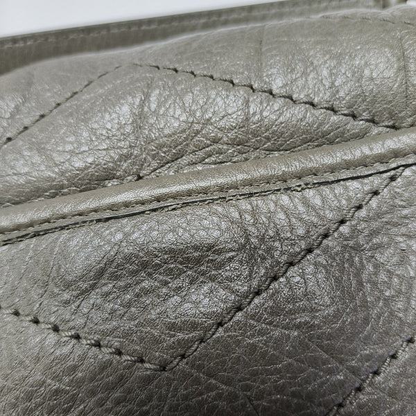 NIKI Small Chevron Calfskin Green