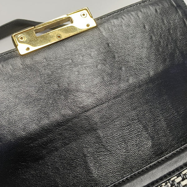 Calfskin Shoulder Bag Black