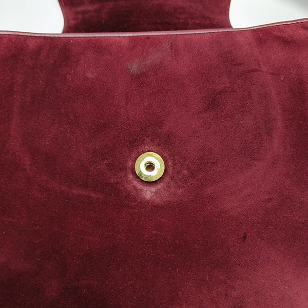 Suede Shoulder Bag Red