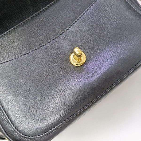 Quilted Calfskin Shoulder Bag Black