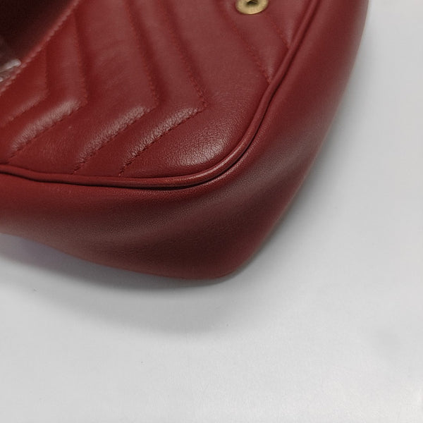 GG Marmont Mini Quilted Calfskin Red
