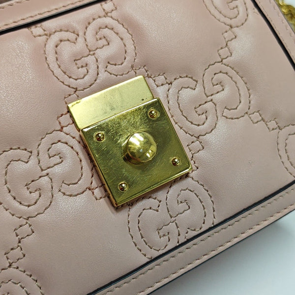 GG Matelassé Quilted Calfskin Pink