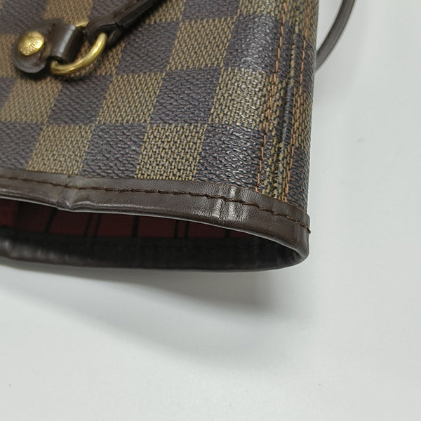 NEVERFULL MM Lona recubierta Damier Ebene Marrón