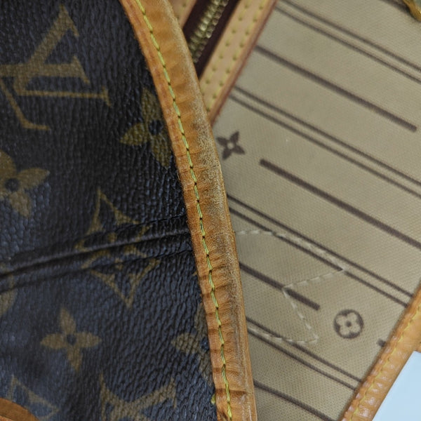 NEVERFULL MM Monogram Coated Canvas Brown