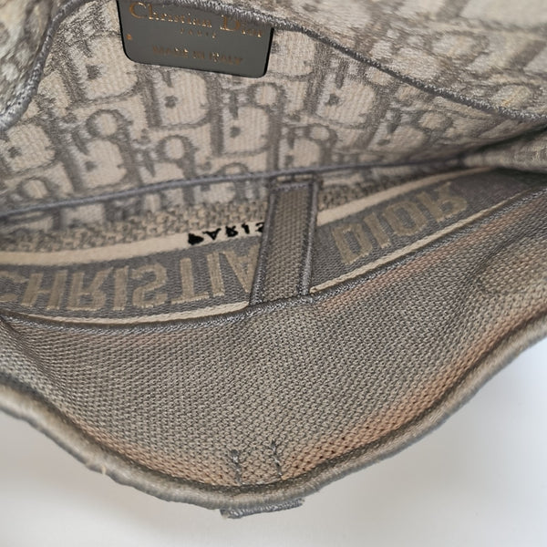 Saddle Mini Oblique Canvas Gray