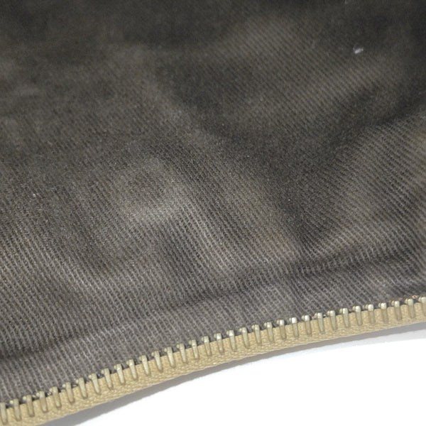 Coated Canvas Top Handle Bag Brown