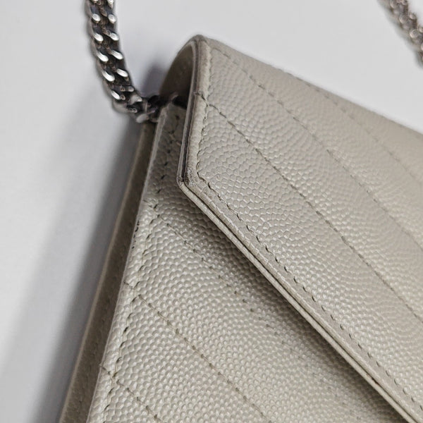 MONOGRAM WOC Chevron Calfskin White