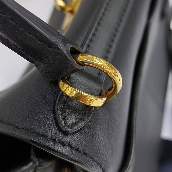 Calfskin Shoulder Bag Mini Black