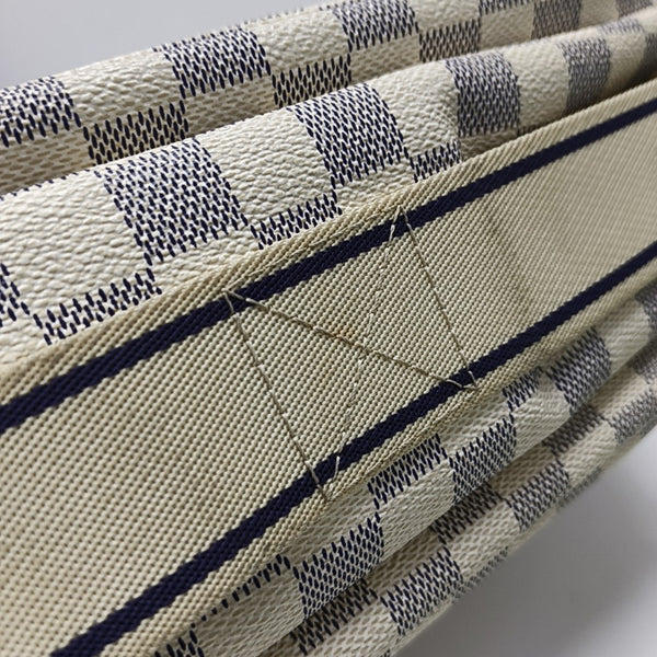 NAVIGLIO Damier Azur Coated Canvas White