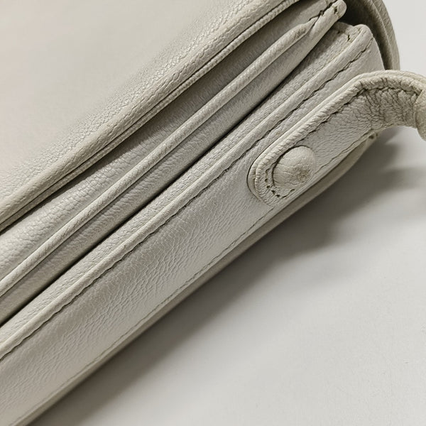 Calfskin Shoulder Bag White