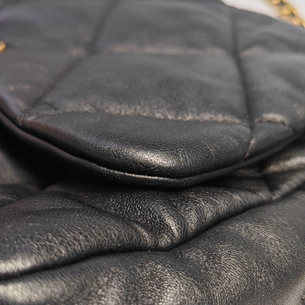 CHANEL 19 Maxi Quilted Lambskin Black