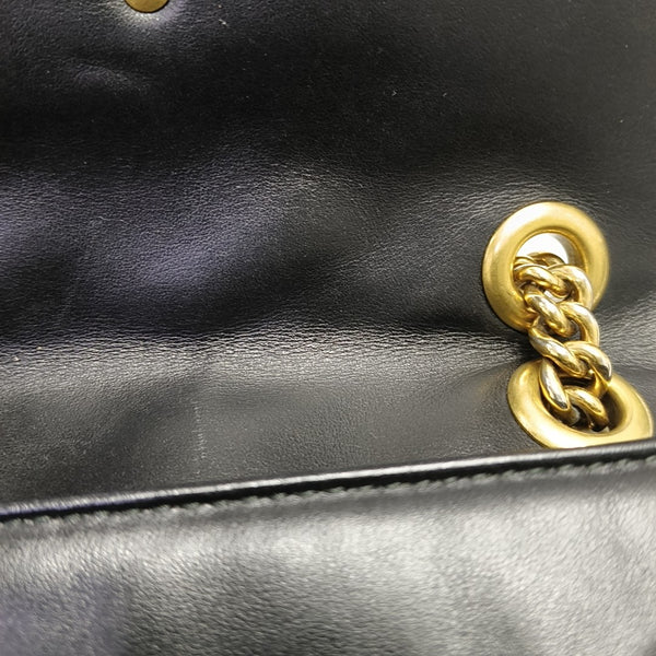 GG Marmont Small Quilted Calfskin Black