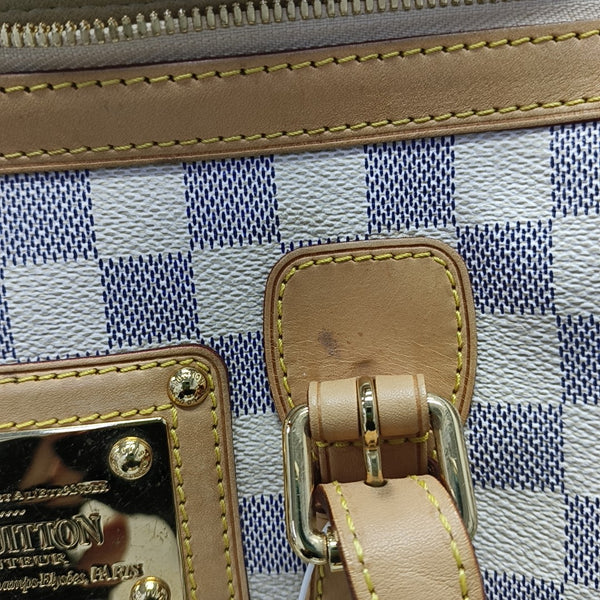 BERKELEY Damier Azur Coated Canvas White