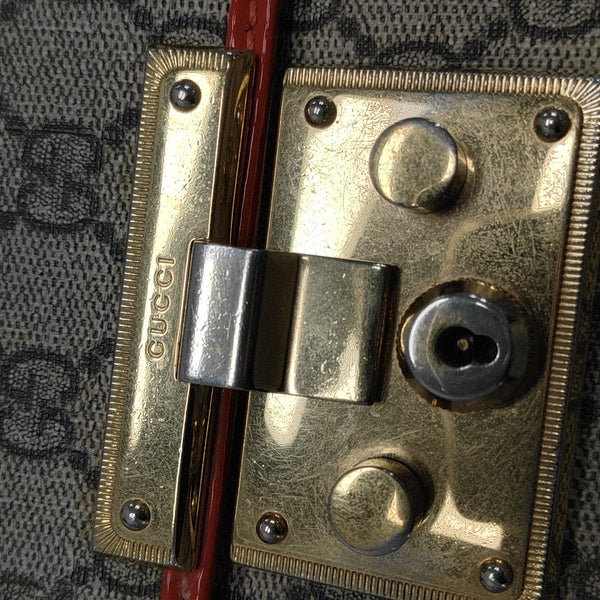 Padlock Small Monogram Coated Canvas Beige