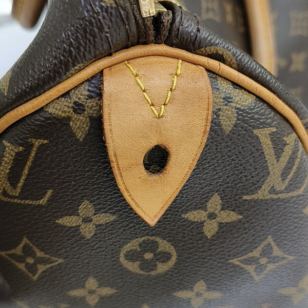 SPEEDY 30 Monogram Coated Canvas Brown