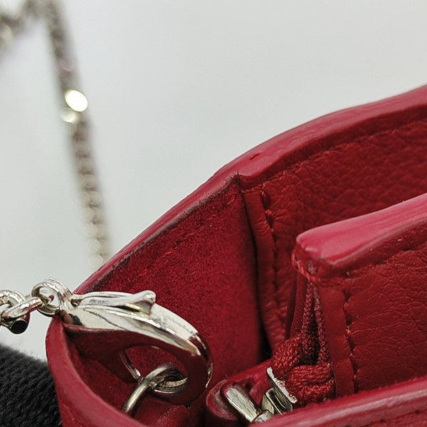 Tube Quilted Calfskin Red