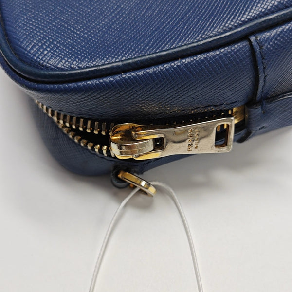 Saffiano Calfskin Shoulder Bag Blue