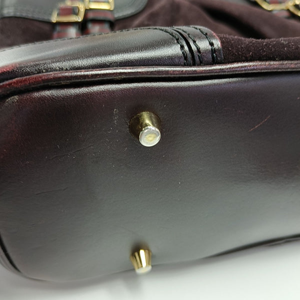 Suede Shoulder Bag Red