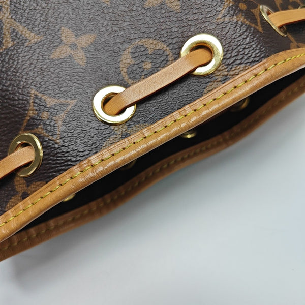 NOÉ Nano Monogram Coated Canvas Brown