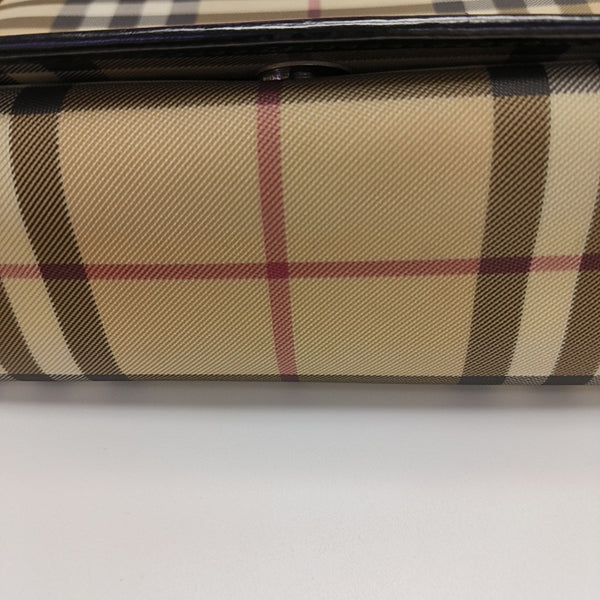 Coated Canvas Crossbody Bag Beige