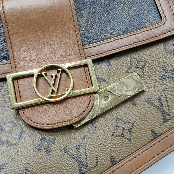 DAUPHINE MM Monogram Coated Canvas Brown