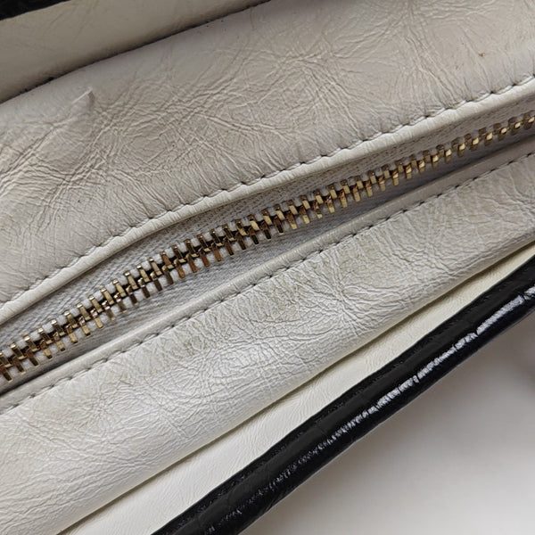 GABRIELLE Medium Quilted Calfskin White