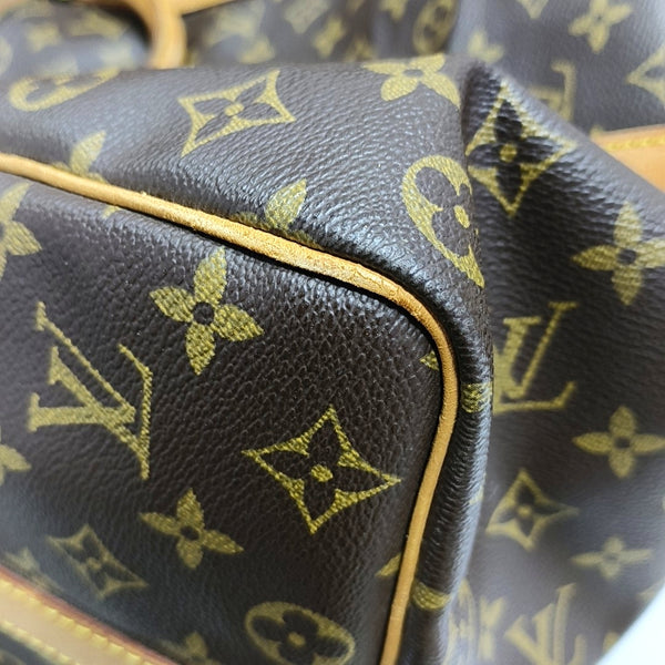 KEEPALL 50 Monogram Coated Canvas Brown