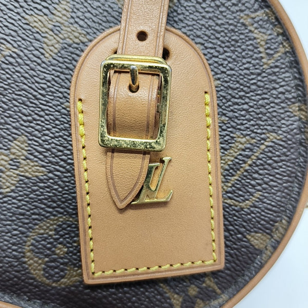 BOITE CHAPEAU Mini Monogram Coated Canvas Brown