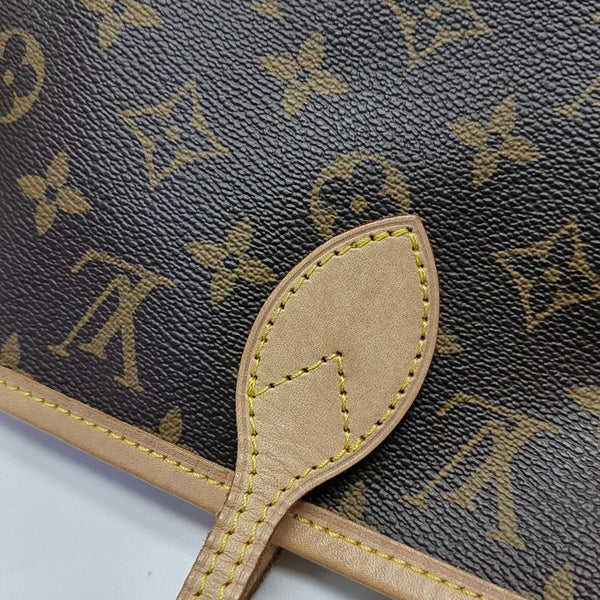 NEVERFULL MM Monogram Coated Canvas Brown