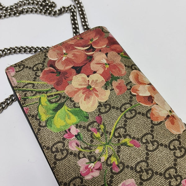 GG Blooms Monogram Coated Canvas Beige