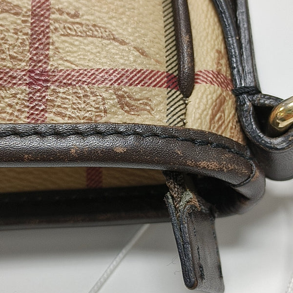 Coated Canvas Shoulder Bag Beige