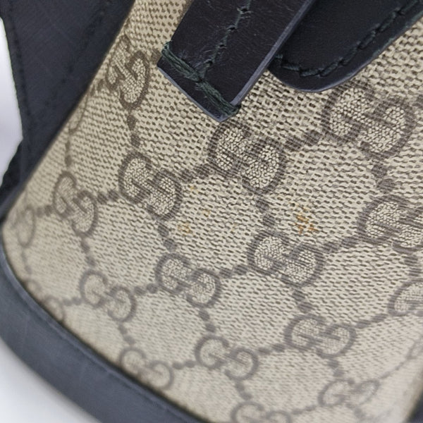 Monogram Coated Canvas Backpack Black