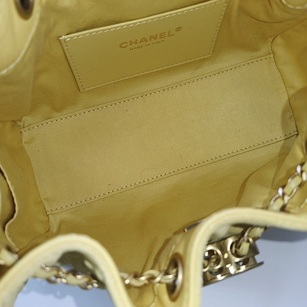 CHANEL 25 Quilted Suede Yellow