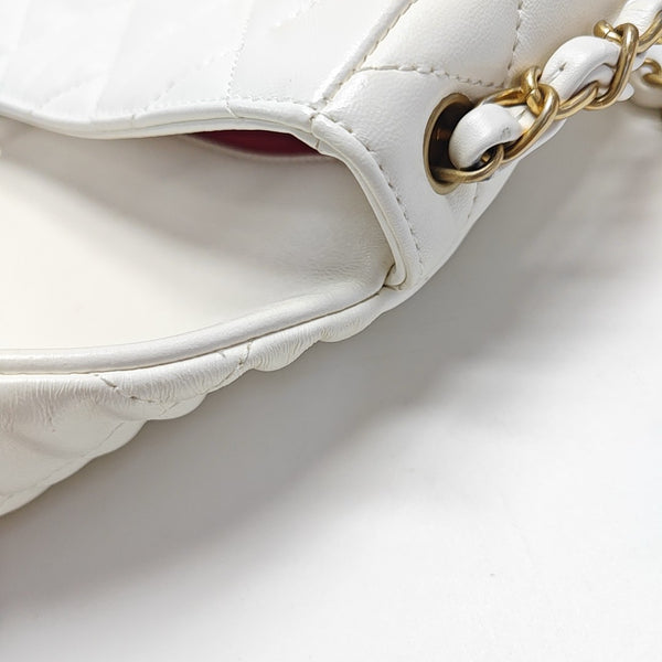 Quilted Lambskin White