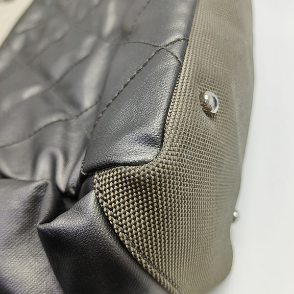 PARIS BIARRITZ Large Quilted Coated Canvas Gray