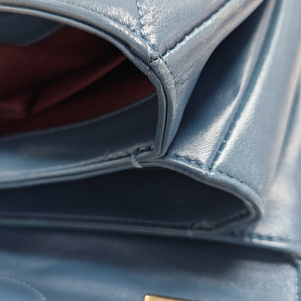 TRENDY CC Small Quilted Lambskin Blue