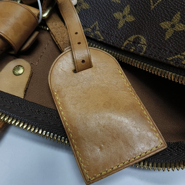 KEEPALL 50 Monogram Coated Canvas Brown