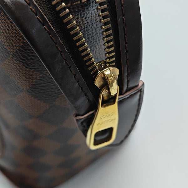 CAÏSSA PM Damier Ebene Coated Canvas Brown