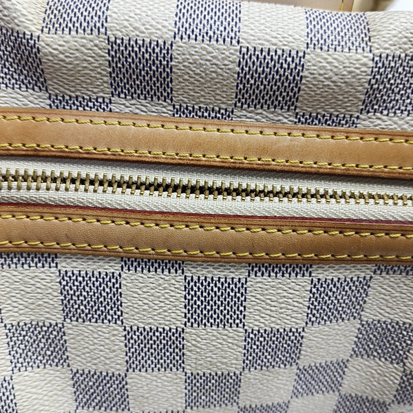 STRESA Damier Azur Coated Canvas White